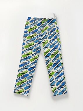 Grace Elements Flip-Flop Print Pajama Pants in Blue & Green